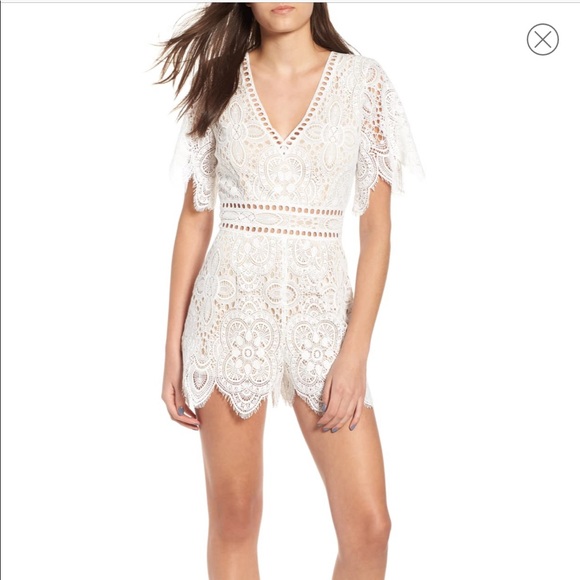 socialite lace romper